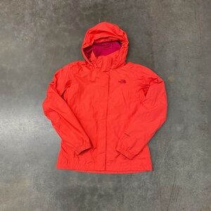 The North Face HyVent Waterproof Hooded Rain Jacket Red Womens M